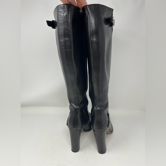 Dior Vintage Grommet Buckle Logo Black Leather Boot Galliano Rare size 39 EU - Picture 5 of 16